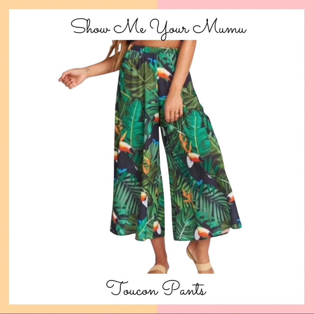 Show Me Your Mumu Toucan Wide Leg Pants